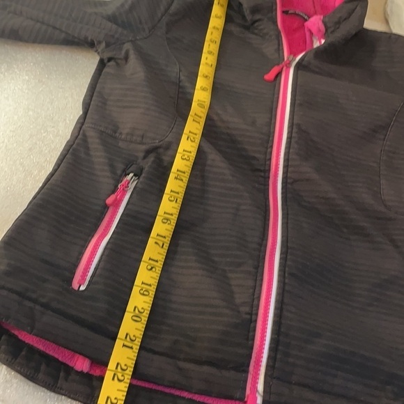 Snozu Girls Black Soft Shell fleece Lined Long Sleeve Hooded Jacket Size 14/16 L - Picture 15 of 16